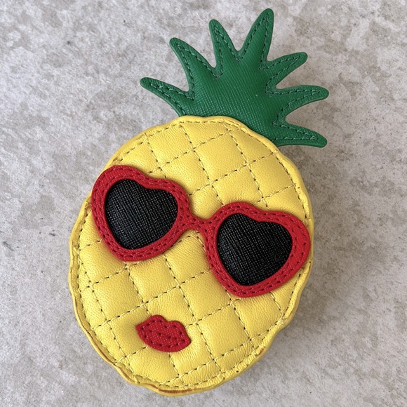 kate spade Handbags - Kate Spade Quilted Pineapple with Sunglasses & Lipstick Change Purse Coin Pouch